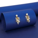 Trendy Gold Plated Crystal Drop Earrings