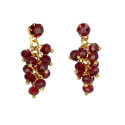 Trendy Gold Plated Crystal Drop Earrings
