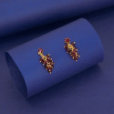 Trendy Gold Plated Crystal Drop Earrings