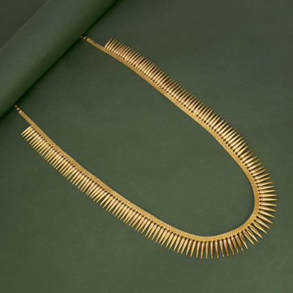 Classy Golden Jasmine Buds Bridal Long Necklace
