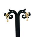 Stylish American Daimond Gold Plated Peacock Ear Studs