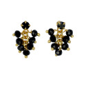 Elegant Gold Plated Crystal Cluster Hanging Earrings