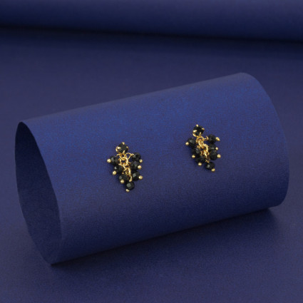 Elegant Gold Plated Crystal Cluster Hanging Earrings