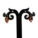 Elegant Gold Plated Crystal Cluster Hanging Earrings