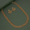 High Quality Antique Gold Plated Kundan Stone Long Chain Set