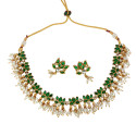 Antique Gold Plated Kemp Lotus Necklace Set