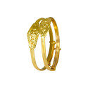 Gold Plated Designer Adjustable Baby Bangles Pair
