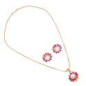 Elegant Pearl Floral Pendant Set for Women