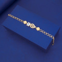 Exquisite Gold Plated CZ Stone Mango Design Bracelet
