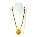 Classic Gold Plated Big Pendant With Crystal Long Chain