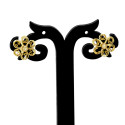 Big Floral Designer Gold Plated Studs Earrings
