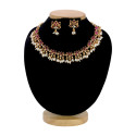 Antique Gold Plated Kemp Lotus Necklace Set