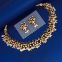 Antique Gold Plated Kemp Lotus Necklace Set
