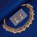 Antique Gold Plated Kemp Lotus Necklace Set