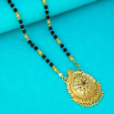 Classic Gold Plated Big Pendant With Crystal Long Chain