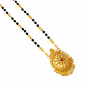 Classic Gold Plated Big Pendant With Crystal Long Chain