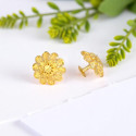 Big Stylish Gold Plated Floral Designer Stud Earrings