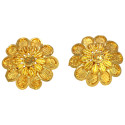 Big Stylish Gold Plated Floral Designer Stud Earrings