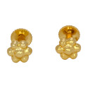 Cute Gold Plated Floral Small Studs Earrings