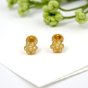 Cute Gold Plated Floral Small Studs Earrings