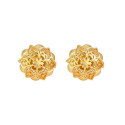 Elegant Gold Plated Floral Small Ear Studs