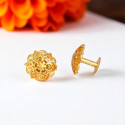 Elegant Gold Plated Floral Small Ear Studs