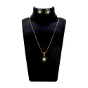 Elegant Pearl Floral Pendant Set for Women