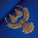Royal Aura Antique Finish Kemp Mango Necklace Set