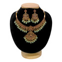 Royal Aura Antique Finish Kemp Mango Necklace Set