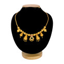 Traditional Gold Plated Lakshmi Pendants Choker Necklace