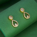 Premium Fashion Tear Drop Design Stone Earrings