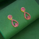 Premium Fashion Tear Drop Design Ruby Earrings