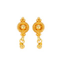 Gold Plated Golden Small Bead Hanging Studs For Kids