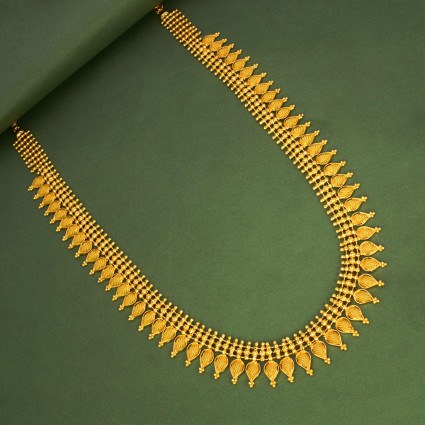 Elegant Gold plated Net Buds Long Chain