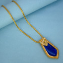 Big Gold Plated Blue Nagapadam Pendant