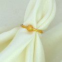 Elegant Gold Plated Textured Bead Band Ring