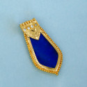 Big Gold Plated Blue Nagapadam Pendant