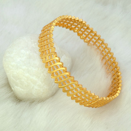 Elegant Gold Plated Floral Designer Bangle for Women