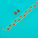Antique Gold Plated Kemp Triple Layered Choker Set