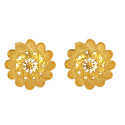 Elegant Gold Plated Floral Designer Big Stud Earrings