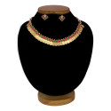 Antique Square Kemp Stone Lakshmi Kasu Necklace Set