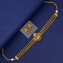 Antique Triple Layered Lakshmi Kemp Pendant Choker Set
