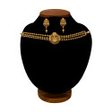 Antique Triple Layered Lakshmi Kemp Pendant Choker Set