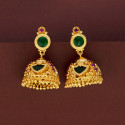 Kerala Traditional Gold Plated Ruby Palakka Jhumka