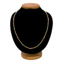 Elegant Gold Plated Designer Ball Chain with Pastel Beads