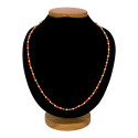 Gold Plated Red Coral And Pearl Chain