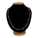 Classy Gold Plated Black Crystal Pearl Mala