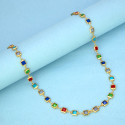 Fashionable Light-weight Multi-colour Stone Chain