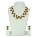 Semi-Precious Blue Sapphire Floral Necklace Set