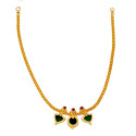 Simple Three Petal Gold-Plated Palakka Necklace
